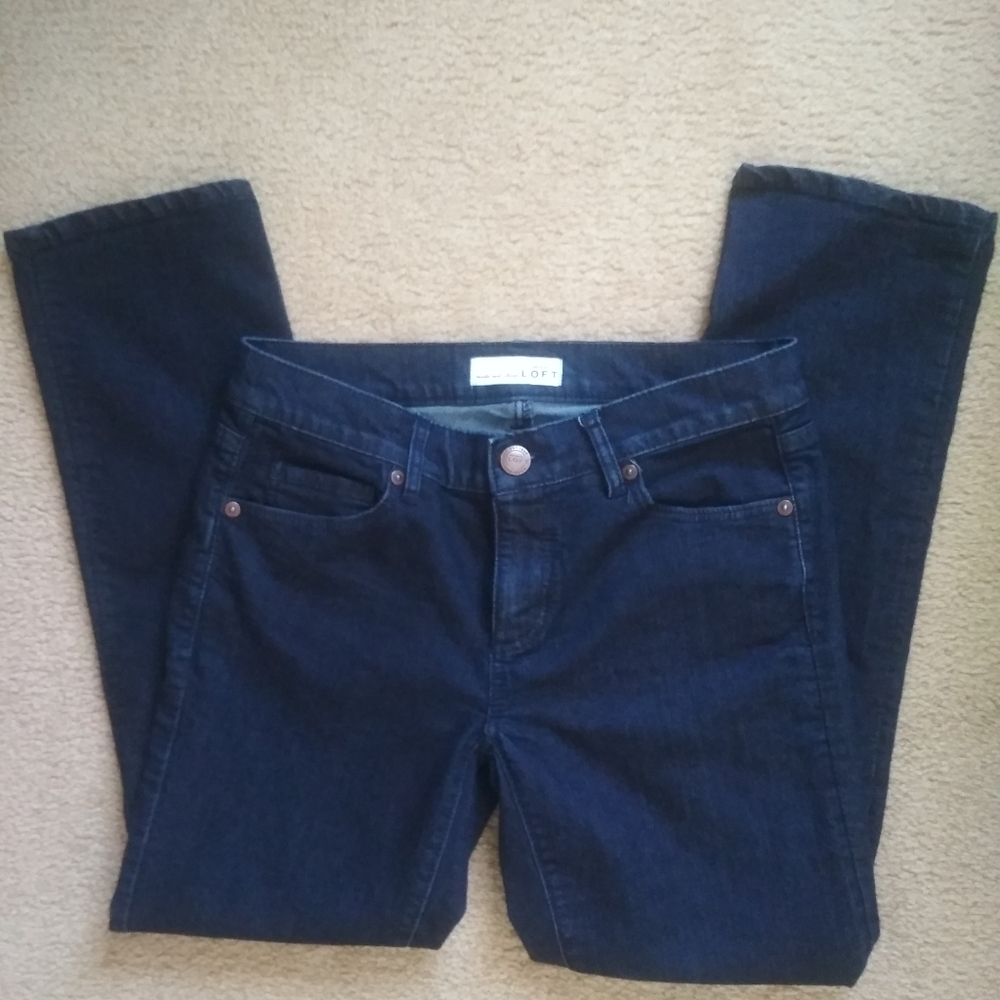 LOFT by Ann Taylor dark blue washed jeans